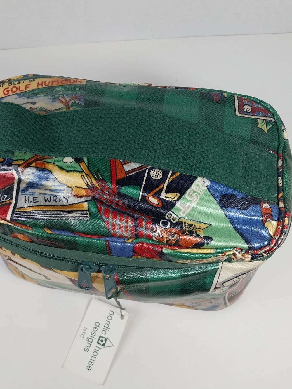 Vtg Nordic House Designs Country Club Golf Toiletry Cosmetic Make-Up Travel Case
